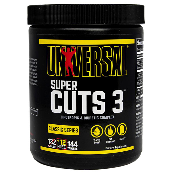 Super Cuts 3 - 144 comprimidos - Universal Nutrition